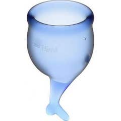 Satisfyer Feel Secure Menstrual Cup Kit Azul Intenso 15+20ml