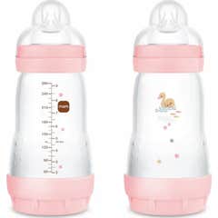 Mam Biberão Easy Start Anticólica Rosa Mate +2M 260 ml 2 un.