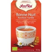 Yogi Chá Ayurvédico Chá Herbal Boa Noite Rooibos Baunilha Orgânico 17 saquetas de chá