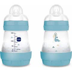 MAM Biberão Easy Start Anticólicas Azul Mate 2x160 ml