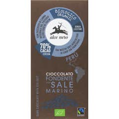 Alce Nero Chocolate Preto com Sal Marinha 50 g