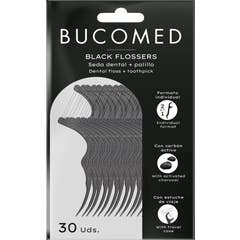 Normon Bucomed Black Flossers 2em1 Fio Dental + Palito