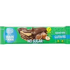 Brain Foods Wafer Avellana Sin Azúcar Sin Gluten 40g