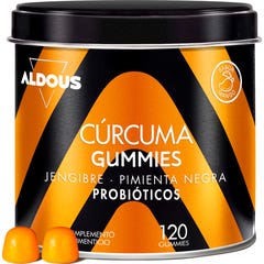 Aldous Bio Cúrcuma Gengibre Pim Preta + Prob 2500mg 120 Unidades