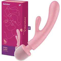Satisfyer Triple Lover Vibrador Rosa 1 Unidade
