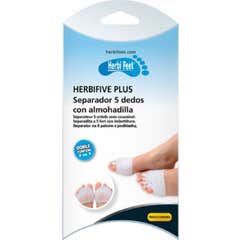 Herbifeet Separador 5 Dedos com Almofada Tamanho Único 1 Unidade