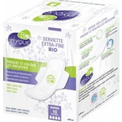 Unyque Extra Fino Extra Orgânico Toalha Super Caixa de 10