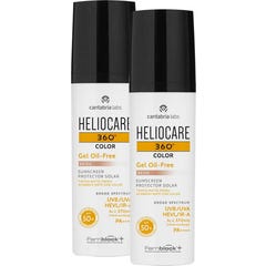 Heliocare 360º Gel Oil-Free Beige Protector Solar SPF50+ 2x 50ml