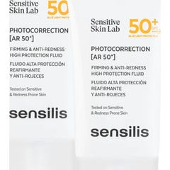 Sensilis Photocorrection [AR 50+] Fluido Reafirmante Anti-Rougeurs SPF50+ 2x40 ml