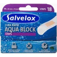 Molho adesivo do bloco rápido do Aqua de Salvelox Cura que veste 72mmx25mm 18uds