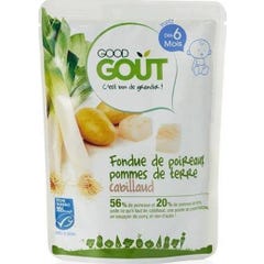 Good Got Small Dish em 3 meses ORGÂNICO Leek Fondue Cod Potato 100g