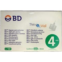 Bd Thin Wall 4mm Agulha 100 Unidades