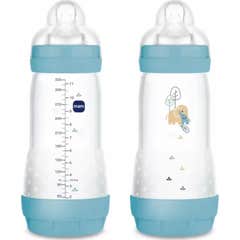 Mam Mamadeira Easy Start Ac Azul Fosca 4M+ 320 ml 2 Unidades