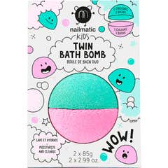 Nailmatic Bomba de Baño Twin Rosa y Verde 1ud