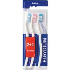 Elgydium Cepillo de Dientes Basic Suave 3uds