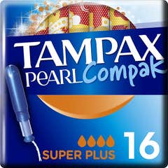 Tampax Pearl Compak Super Plus Tampões 16 peças Tampax Pearl Compak Super Plus Tampões 16 peças