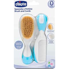 Escova Chicco ™ 1ud azul + pente azul 1ud Escova Chicco ™ 1ud azul + pente azul 1ud