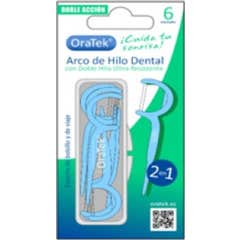 Oratek Arch Fio Dentário Duplo Fio Dentário 6 Unidades