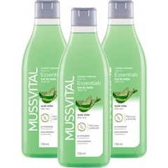 Pack Família Mussvital Essential Gel de Banho Aloe Vera 3x750ml