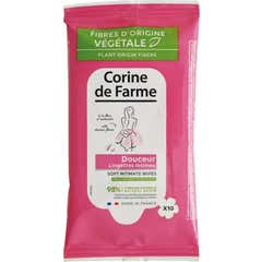 Corine de Farme Soft Intimate Wipes Uso Diário 10 pcs