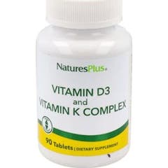 NaturesPlus Vitamina D3 Vitamina K Complex 90 comprimidos