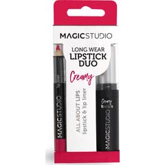 Magic Studio Conjunto Long Wear Batom & Lápis de Lábios Creamy
