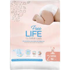 Freelife Fraldas Bebé 3/6kg Tamanhos 2 112 Unidades