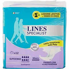 Lines Specialist Pañal Super Maxi Talla M 12uds
