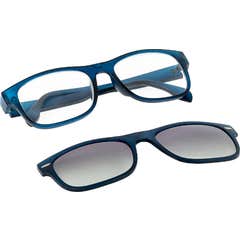 Acofar Nesira Gafas Presbicia 2.5 + Clip Solar Polarizada Azul