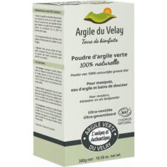 Argila Velay Clay 100% Argila Verde Natural em Pó 300g