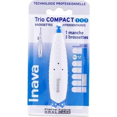 Inava Kit Trio Compact Escova Interd Azul Iso 1.1.1 + Pega