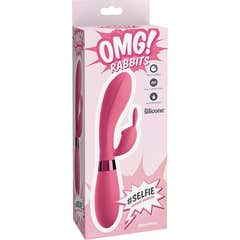 OMG! Selfie Rabbit Vibrador Silicone Pink 1pc