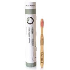 Brushboo Escova de Dentes de Bambu Rosa 1 Unidade