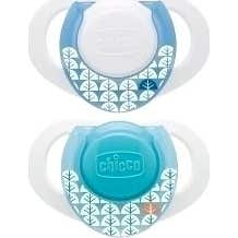 Chicco Physio Ring Chupeta Silicone 4m+ Azul 2 Unidades