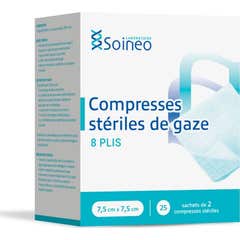 Soineo Compresas Esteriles Gasa 7,5X7,5Cm 25uds