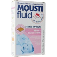 Moustifluid Patches Difusores Protecção Mosquitos Mosquitos Bebés &amp; Crianças Pequenas 24 Patches