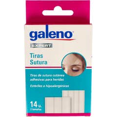 Galeno Tiras Sutura 2 Tamaños 14 uds