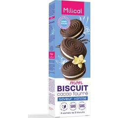 Milical Nutrition Biscoitos Cacau Recheado Baunilha 8 Unidades