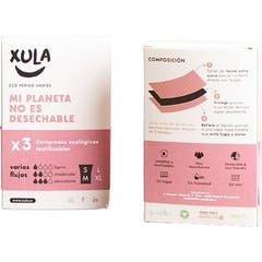 Xula Compresas Reutilizables Varios Flujos S/M 3uds