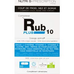 Nutriprescription Rub-10 Plus Resfriado Nariz Garganta 20comp