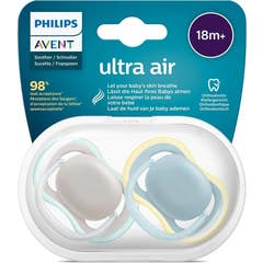 Kit de chupeta Philips Avent Ultra Air 18m Neutral 2 peças