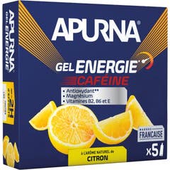 Apurna Gel Energético Limón Cafeína 5x35g