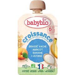 BabyBio Crescimento Misturado Damasco Banana Aveia +6M 100 g