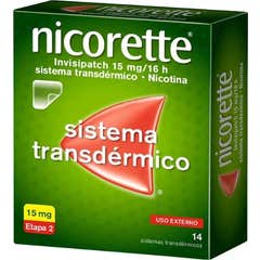 Nicorette Invisipatch Nicotina 15mg/16h Adesivo Transdérmico 14 Unidades