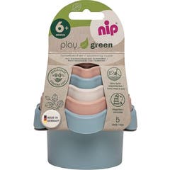 Nip Play Green Stacking Cups 6+M 5 Unidades