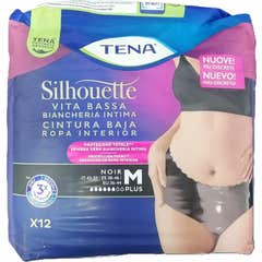 Tena Silhouette Black Low M 12 peças