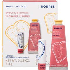 Korres Estojo Mãos Peony Rose 50 ml + Bálsamo Labial 4.5 g