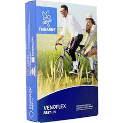Thuasne Venoflex 2 Fast Lin Meia Soquete Homem Azul Az L1 1 Par