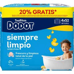 Dodot Toalhitas Azul 208 unid.