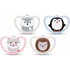 Nuk Pack Space Chupetas Silicone 0-6m 2 Unidades